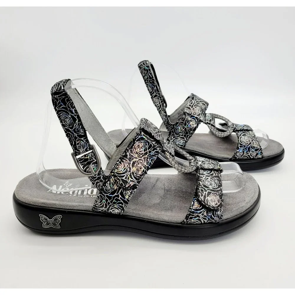 Alegria Julie 535 Steel Rosette Walking Sandals Size 39_2
